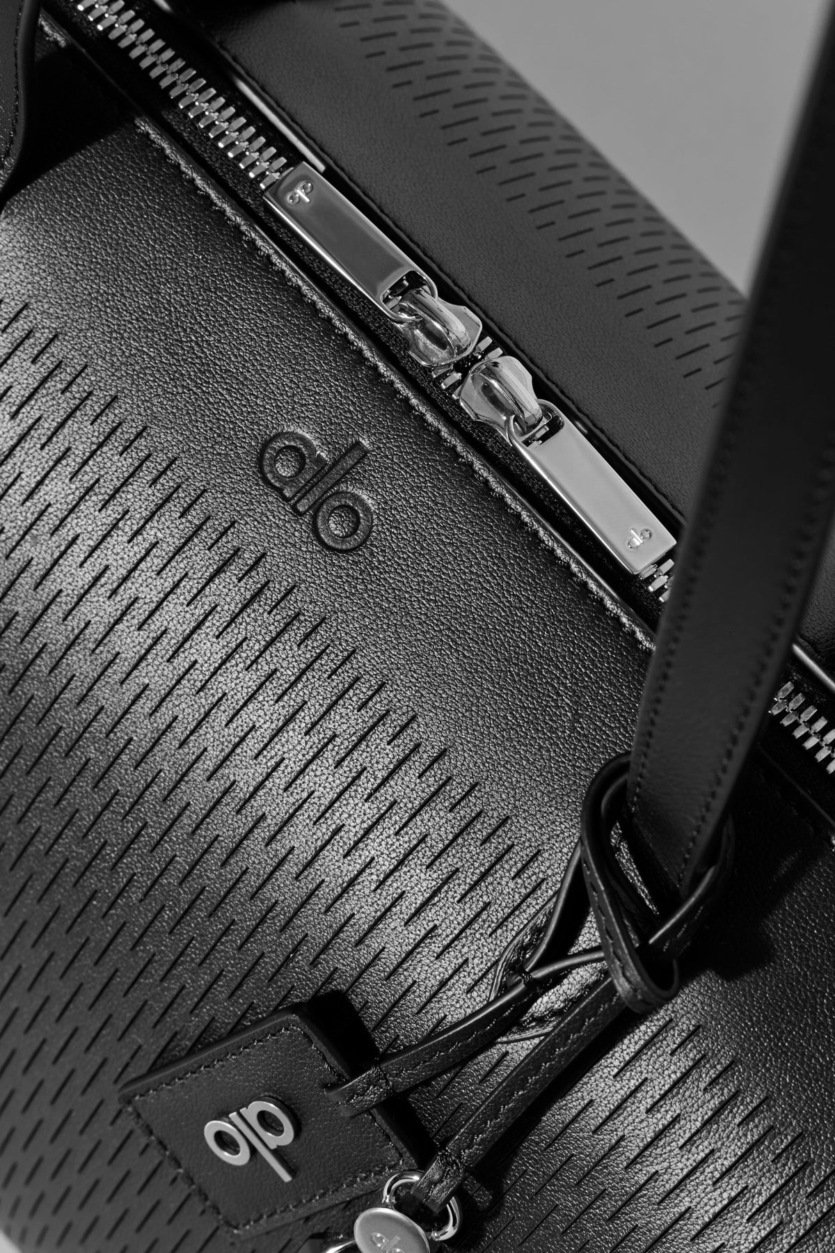 ALO Leather Mesh Shoulder Voyage - Black Leather Mesh