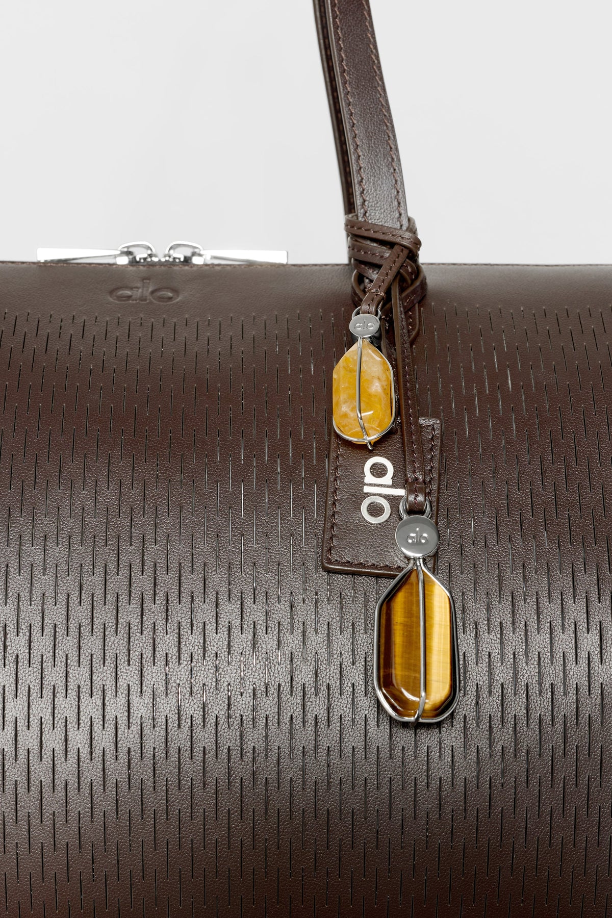 ALO Leather Mesh Shoulder Voyage - Espresso Leather Mesh