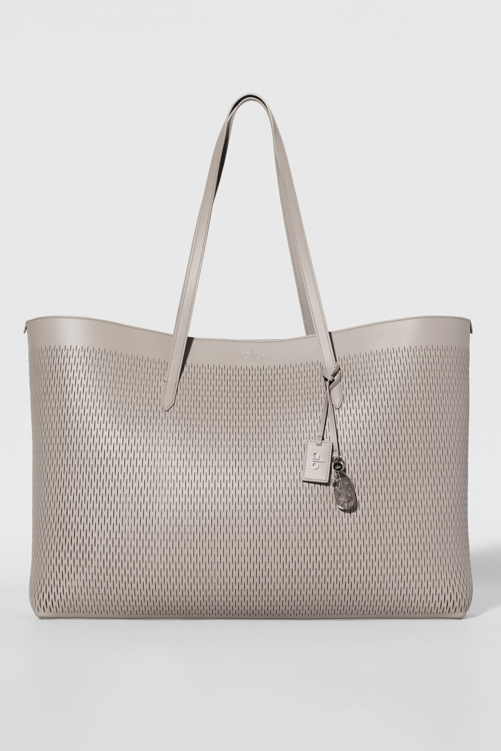 ALO Leather Mesh Tranquility Tote - Warm Gravel Leather Mesh