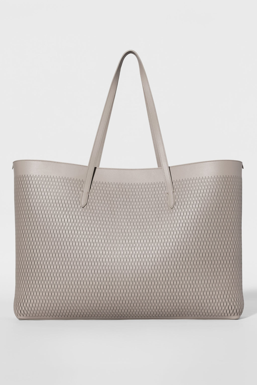 ALO Leather Mesh Tranquility Tote - Warm Gravel Leather Mesh