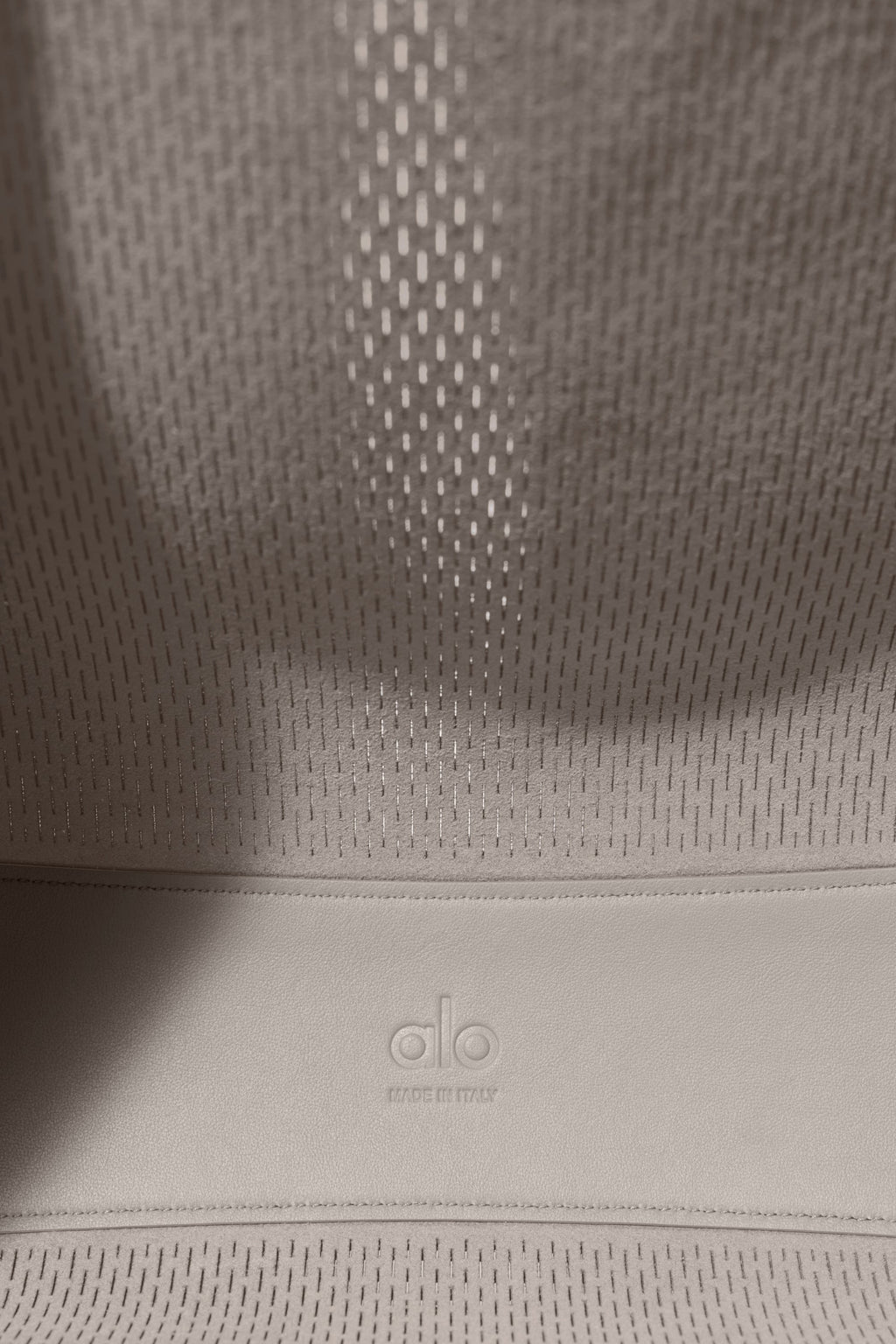 ALO Leather Mesh Tranquility Tote - Warm Gravel Leather Mesh