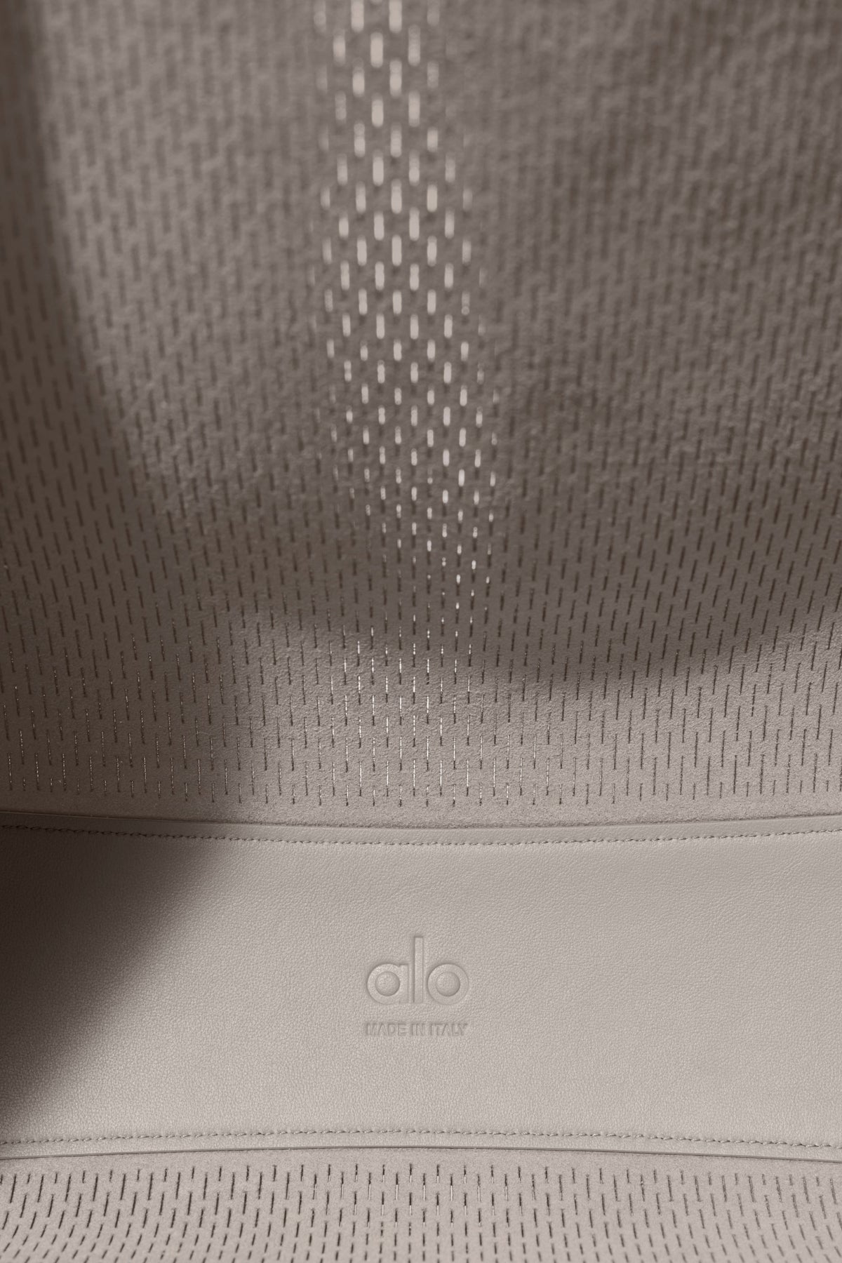 ALO Leather Mesh Tranquility Tote - Warm Gravel Leather Mesh