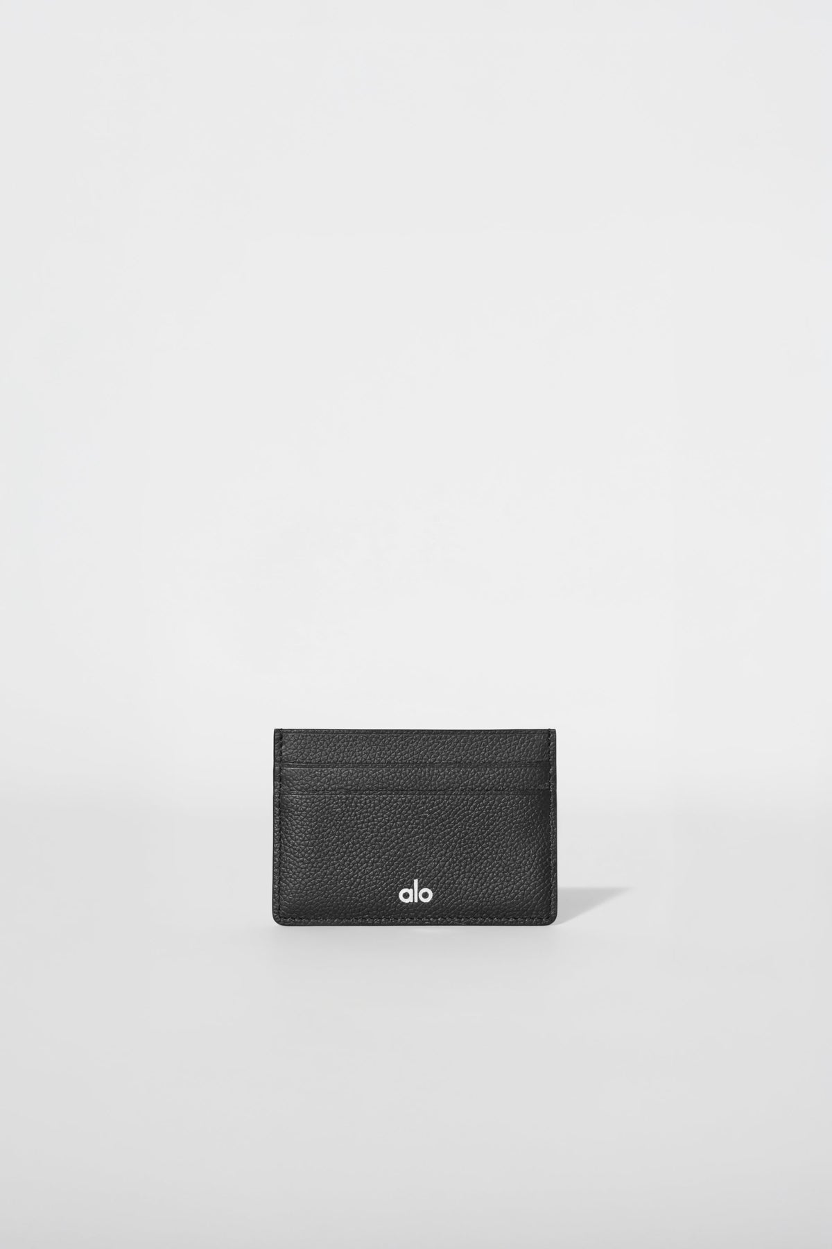 Card Holder - Black Leather/Silver
