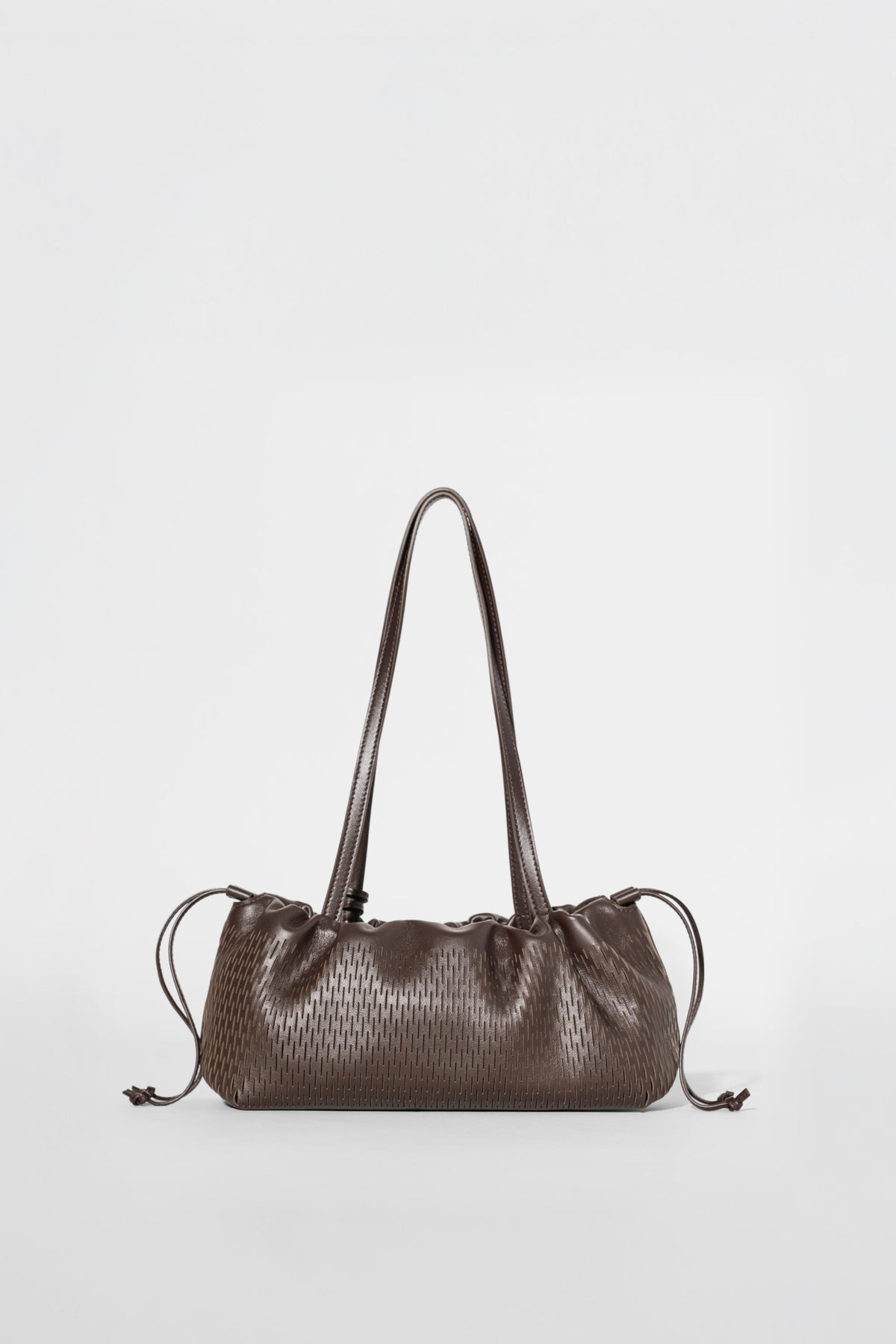 ALO Leather Mesh Mini Unwind Cinch - Espresso Leather Mesh