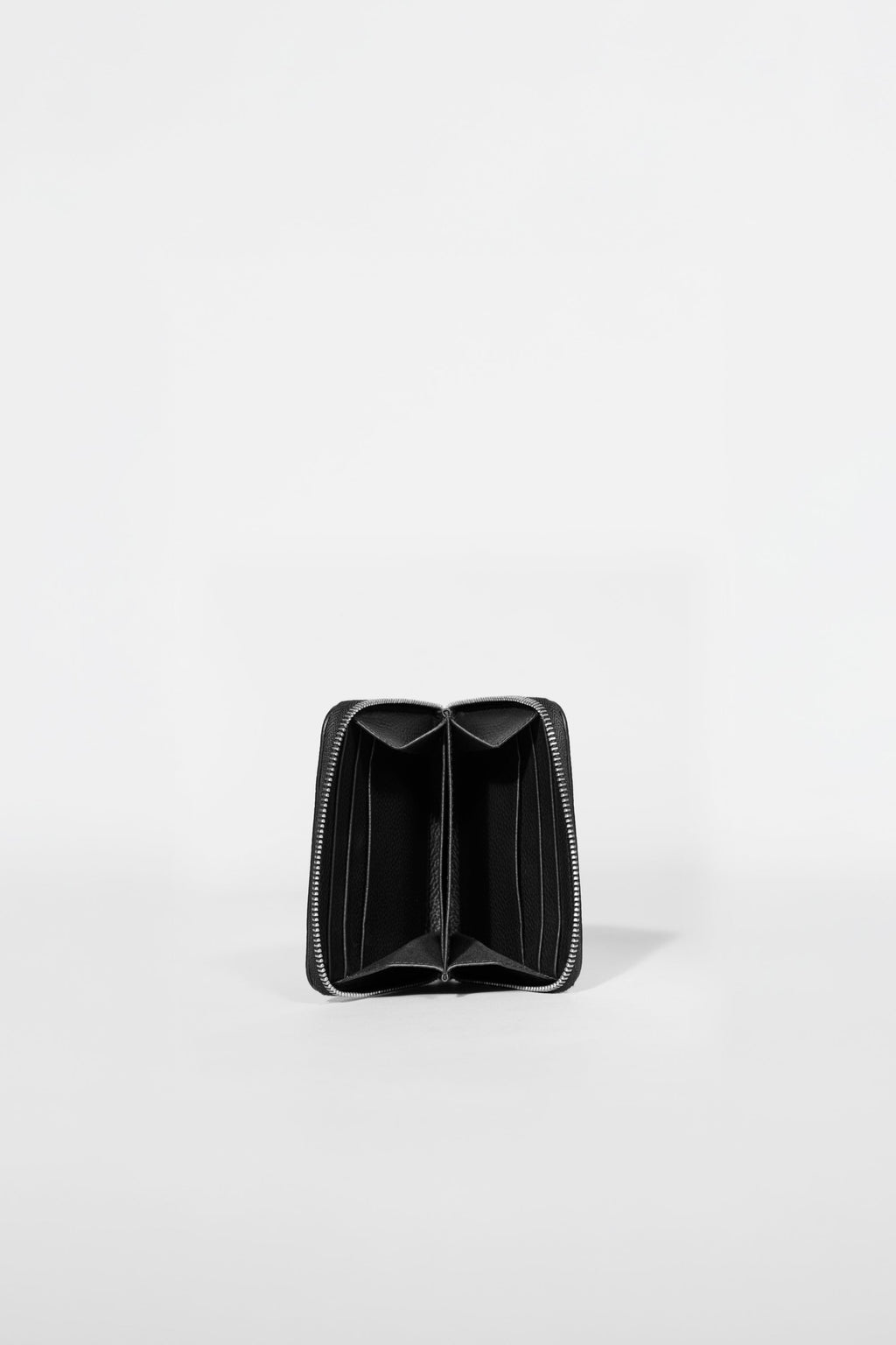 Zip Around Wallet - Black Leather
