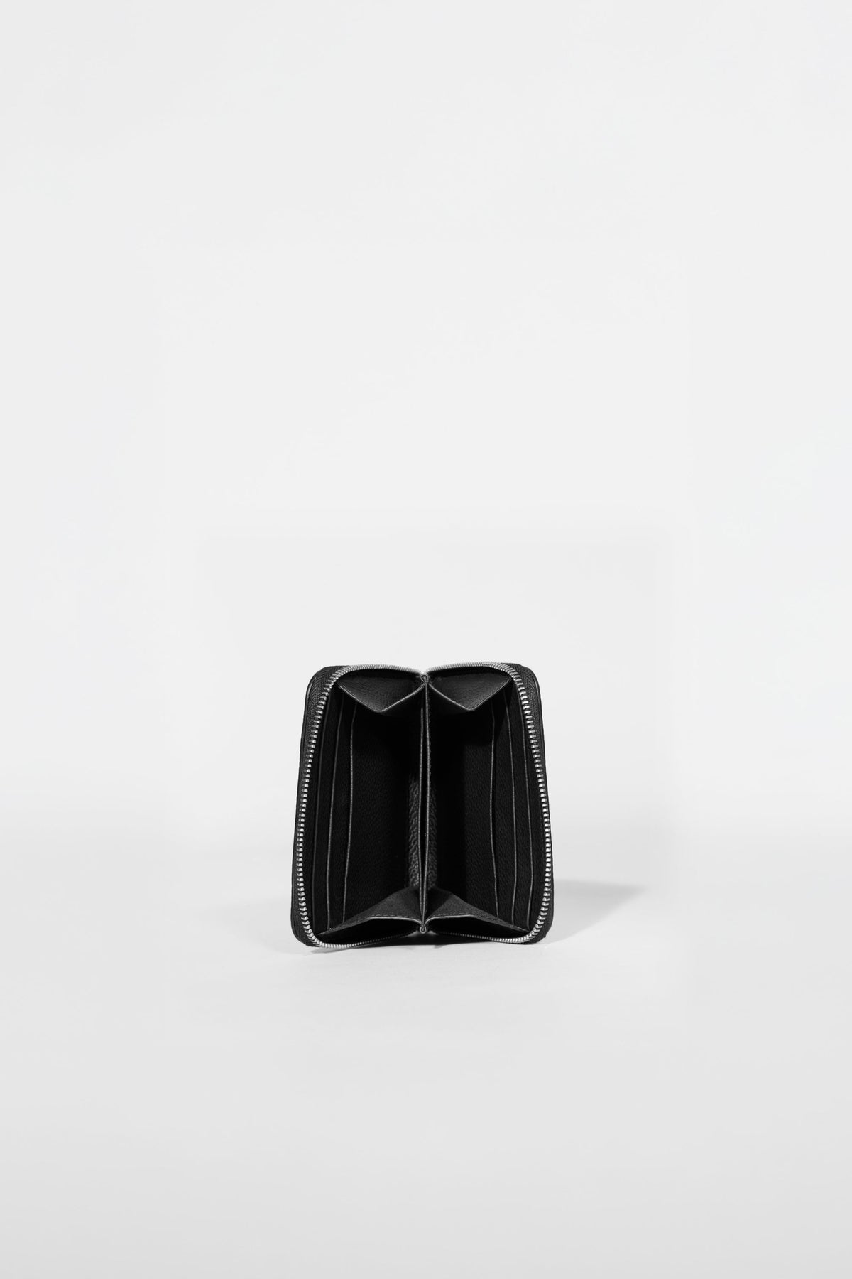 Zip Around Wallet - Black Leather