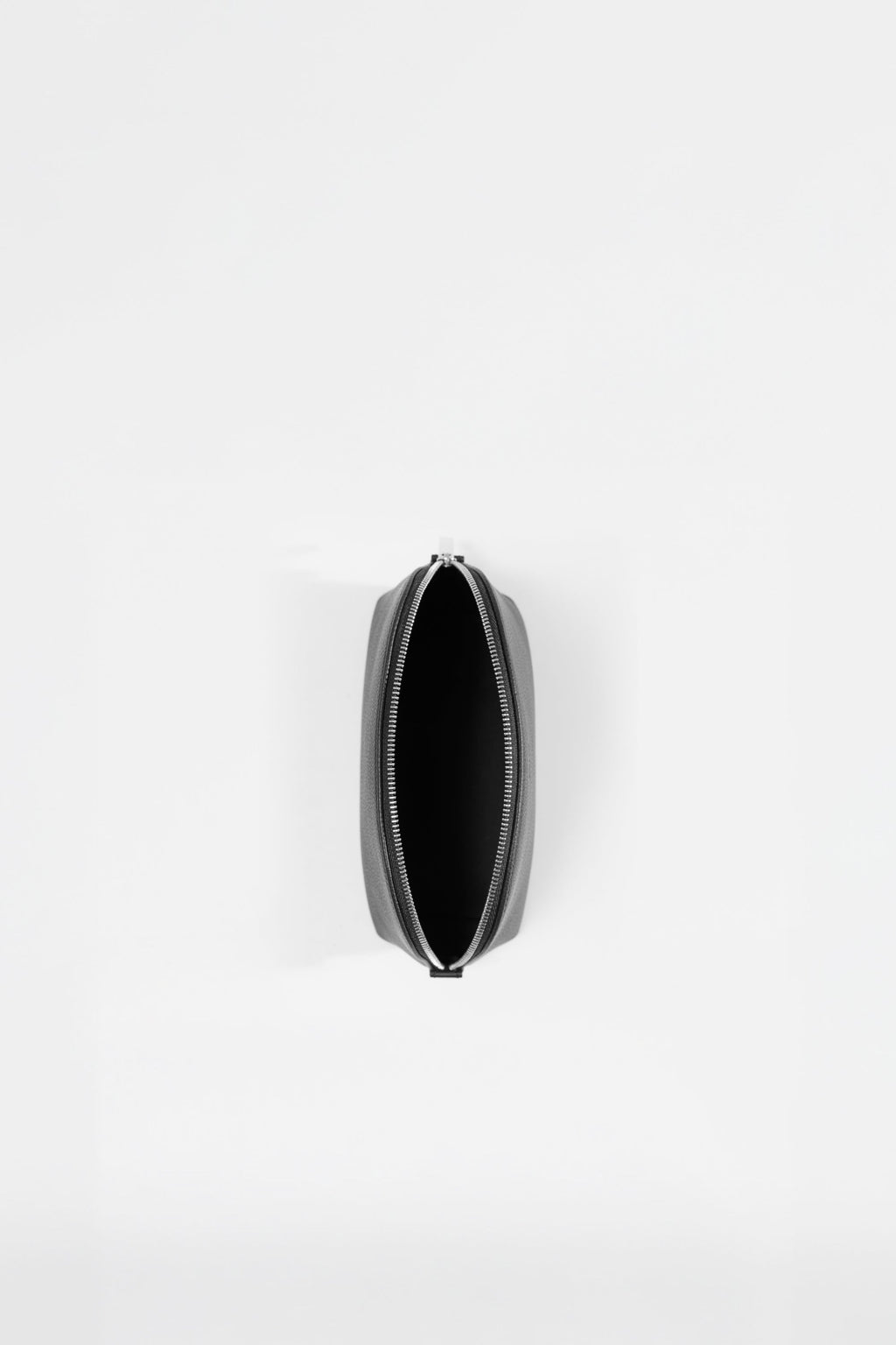 Small Crescent Pouch - Black Leather