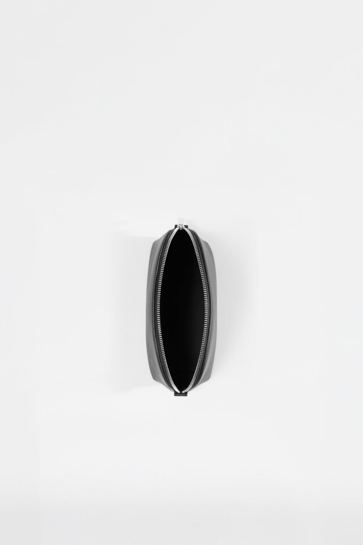Small Crescent Pouch - Black Leather