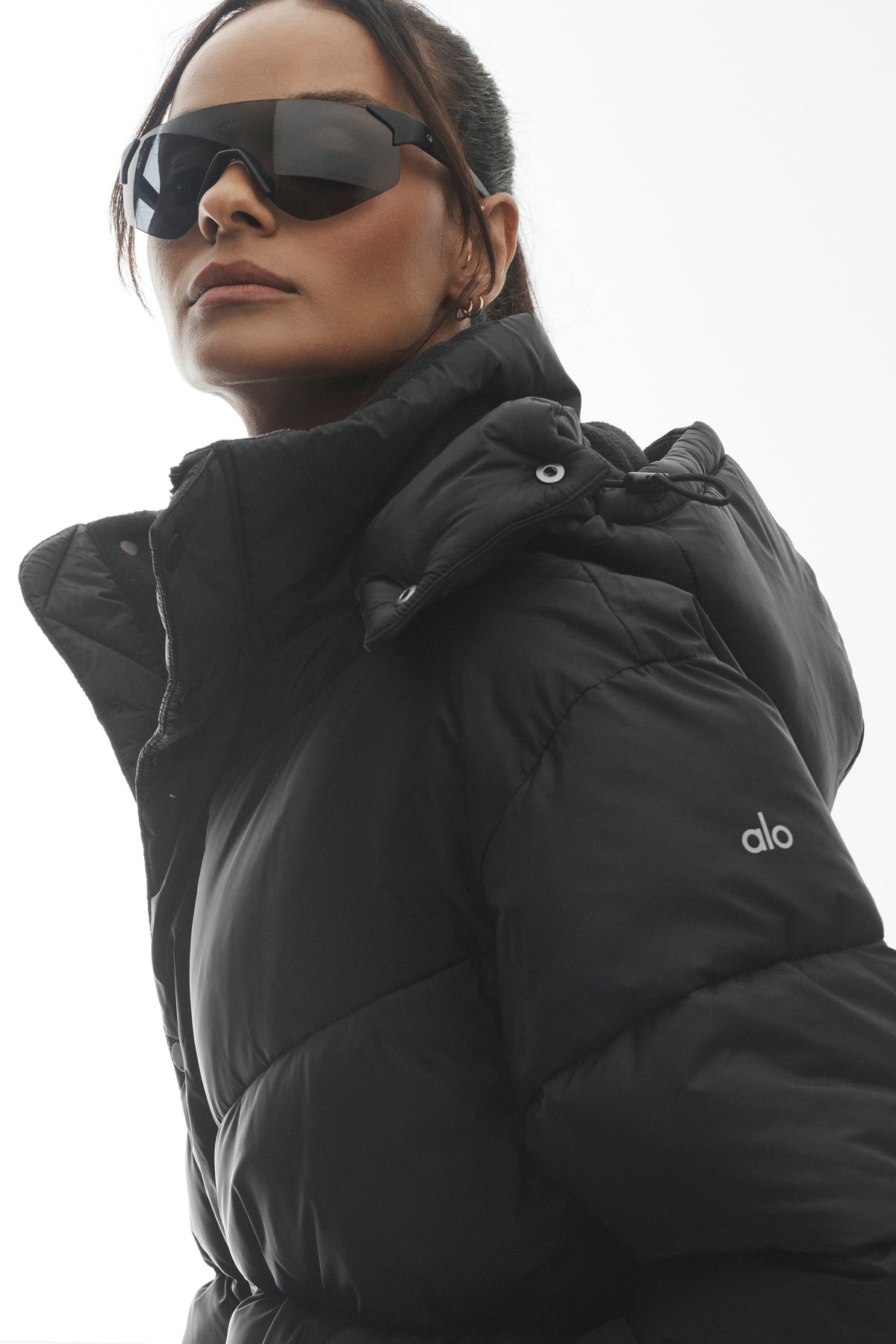 Gold Rush Puffer Trench - Black