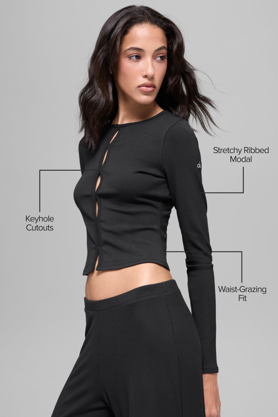 Dreamlight Long Sleeve Top - Black