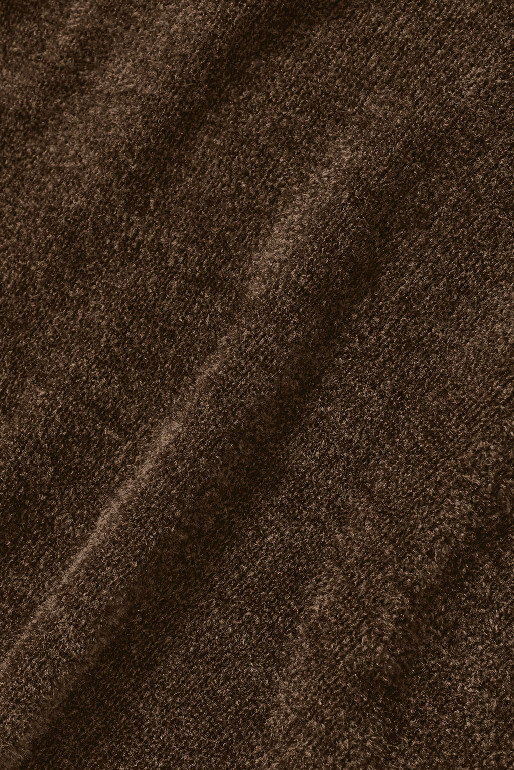 Micro Chenille High-Waist Straight Leg Pant - Espresso