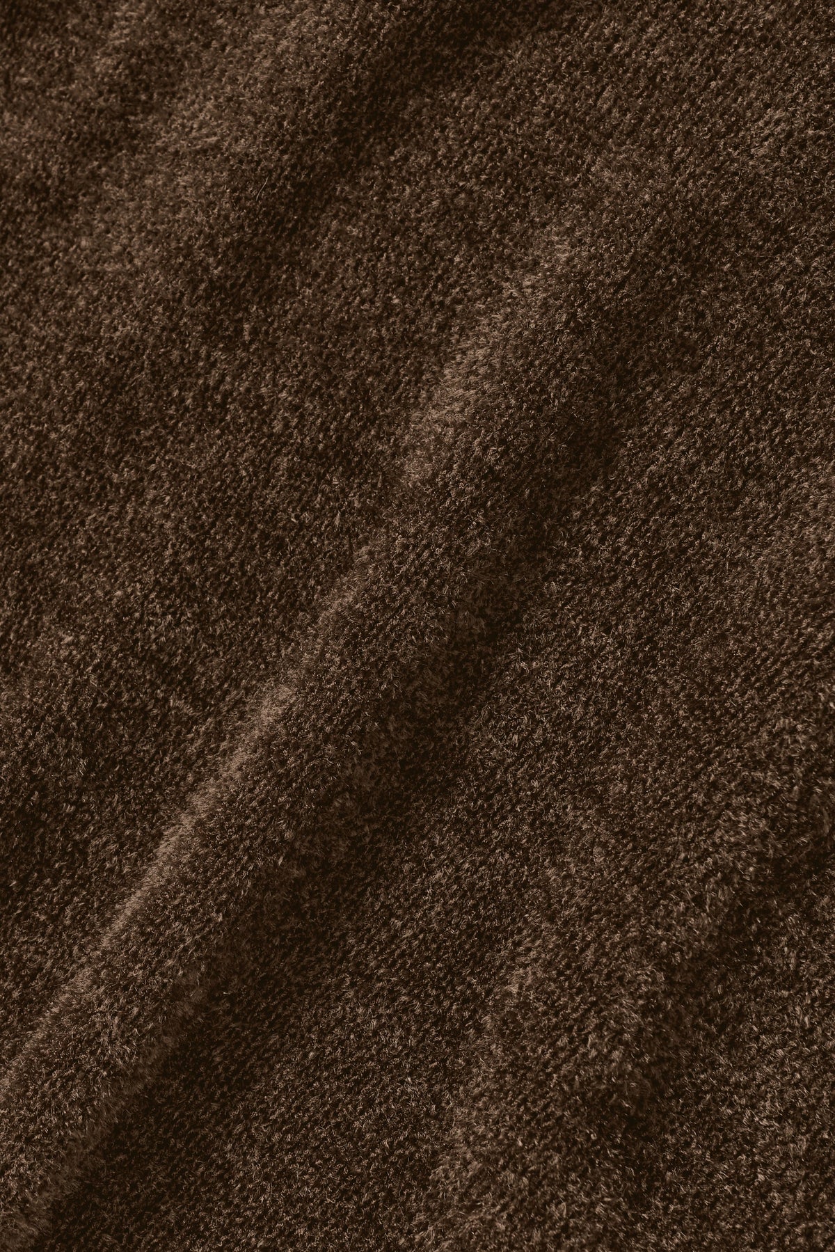 Micro Chenille High-Waist Straight Leg Pant - Espresso